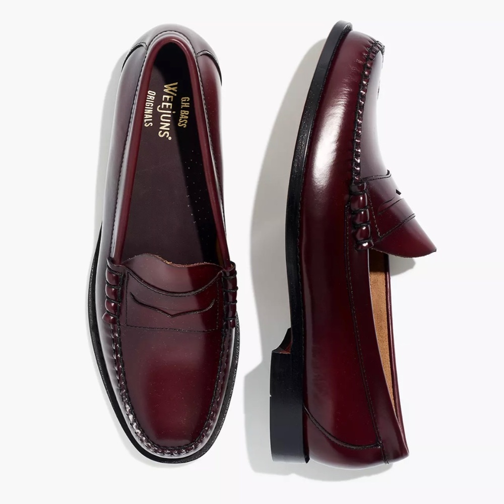 GH Bass Burgundy Penny Loafer - women’s size 7